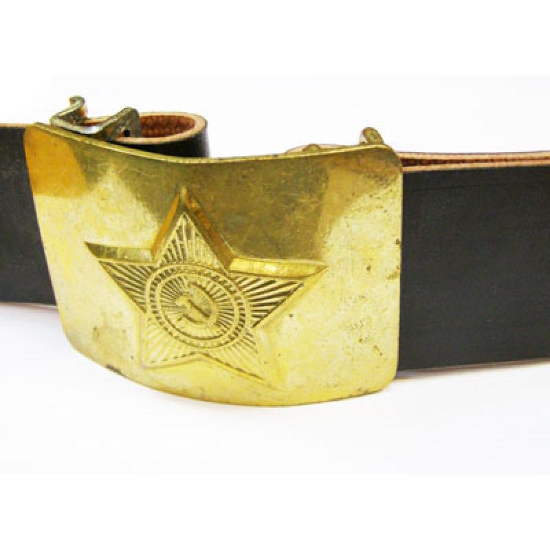 Ремень солдатский с латунной бляхой